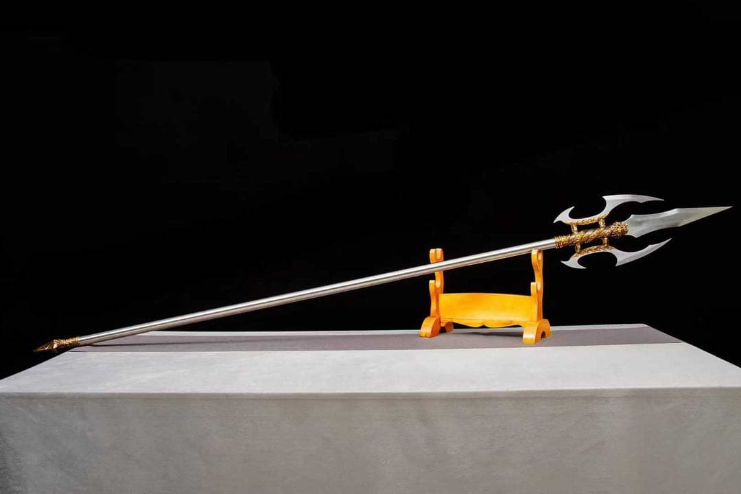 長槍 模造槍 3本継 十文字槍 刀装具 模擬刀 日本刀 模造刀 鑑賞用 舞踊刀