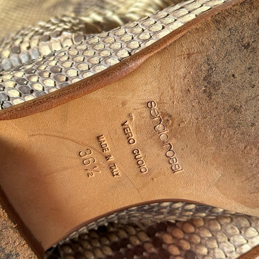 Sergio Rossi パイソン革ロングブーツ　36 1/2 23,5cm