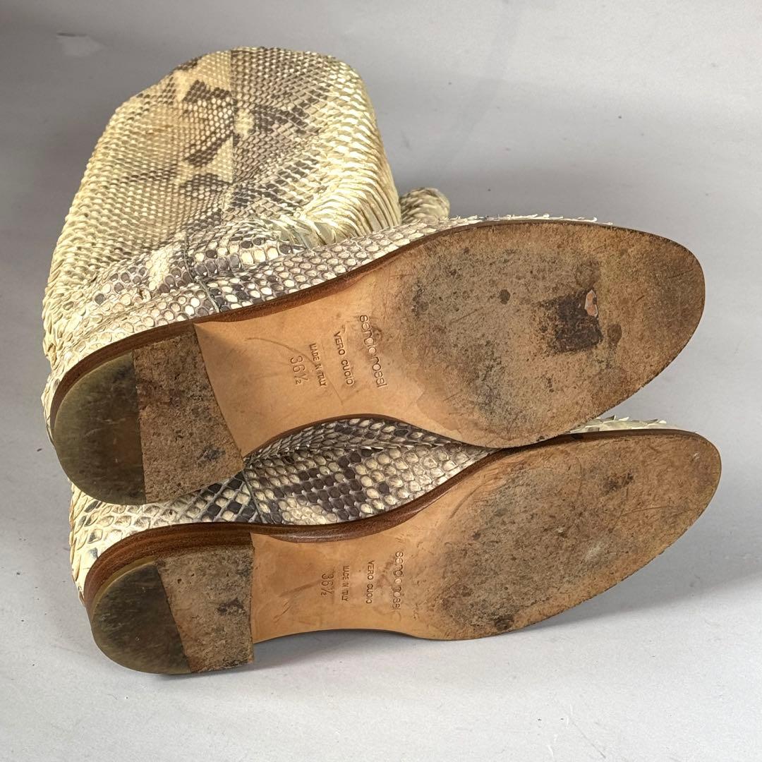 Sergio Rossi パイソン革ロングブーツ　36 1/2 23,5cm