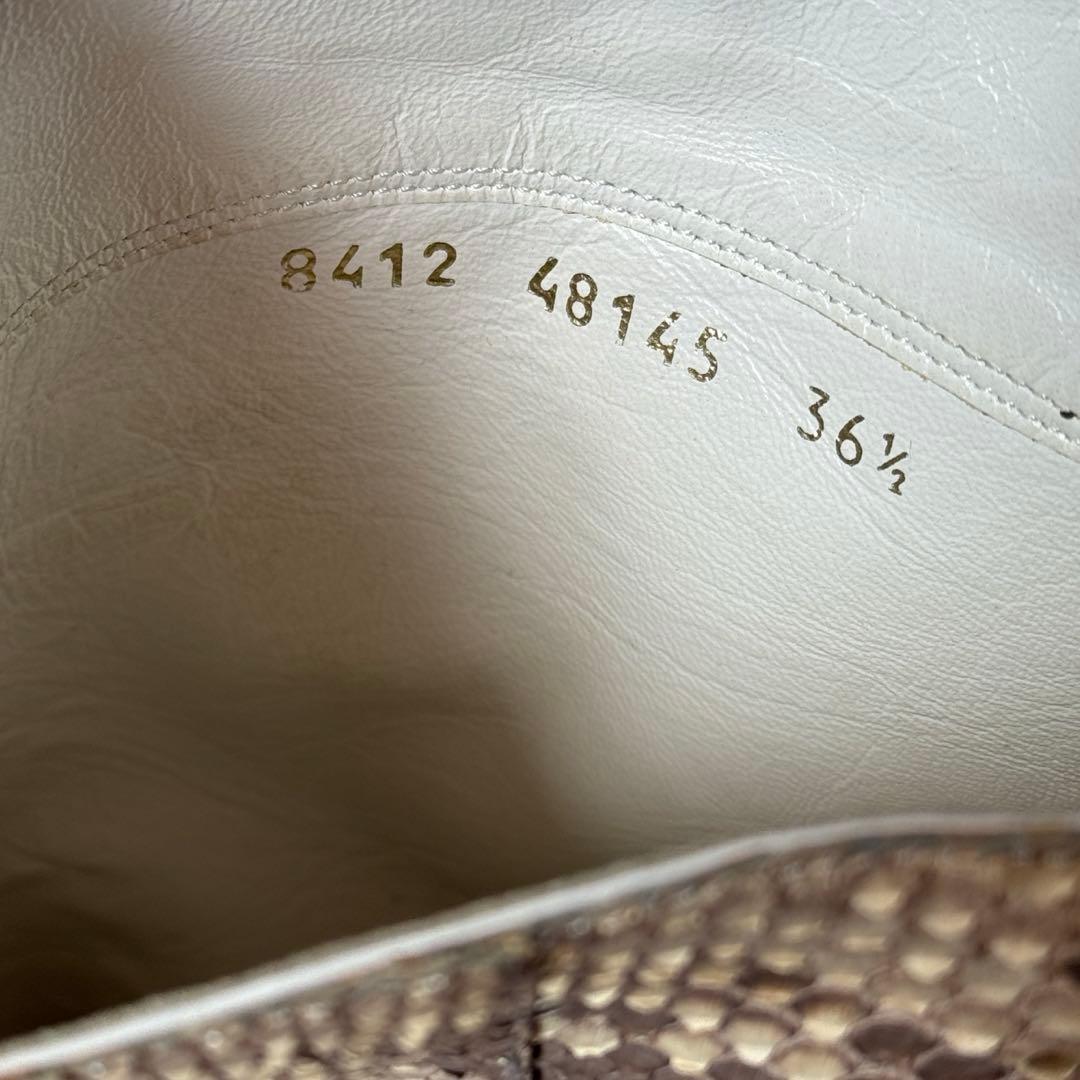 Sergio Rossi パイソン革ロングブーツ　36 1/2 23,5cm