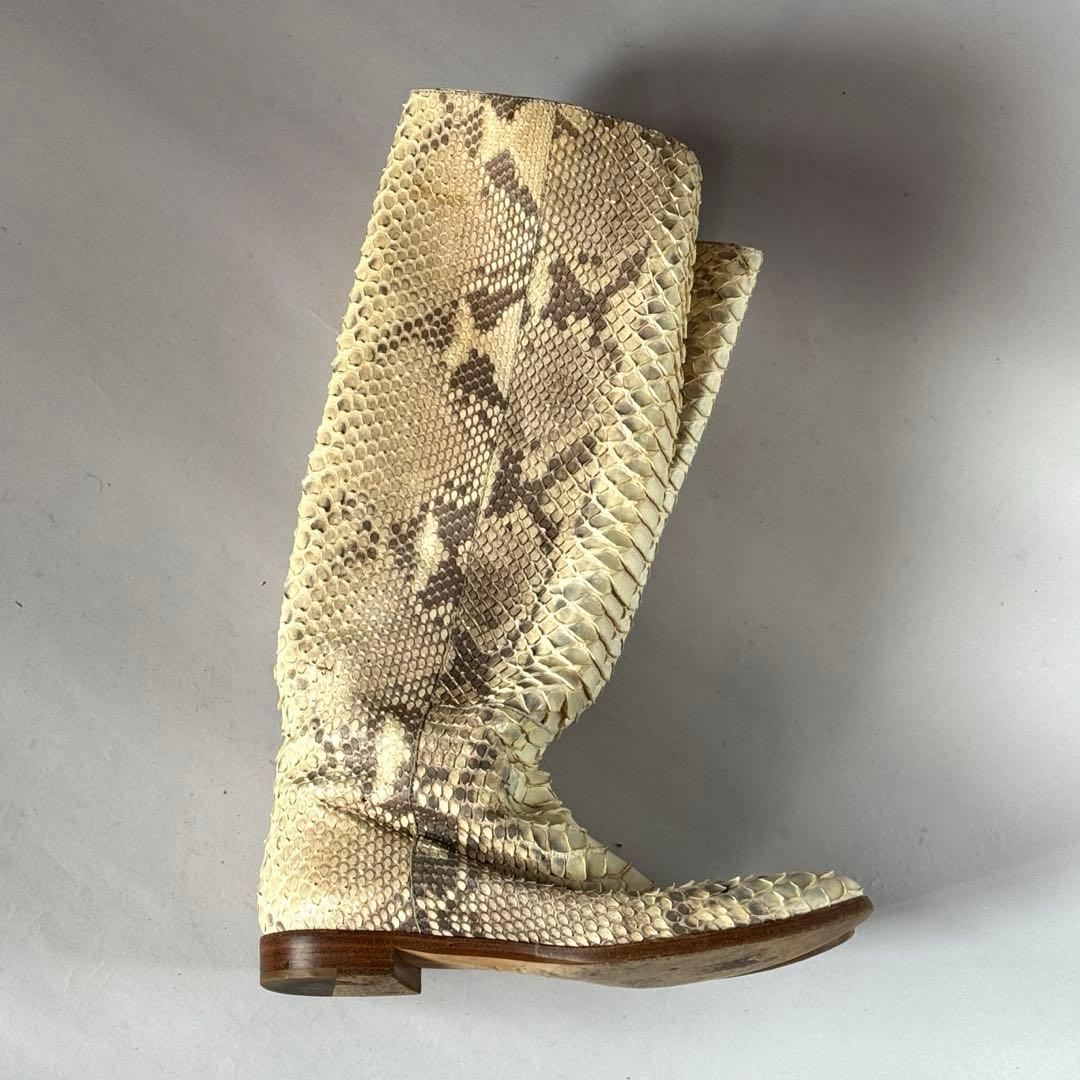 Sergio Rossi パイソン革ロングブーツ　36 1/2 23,5cm