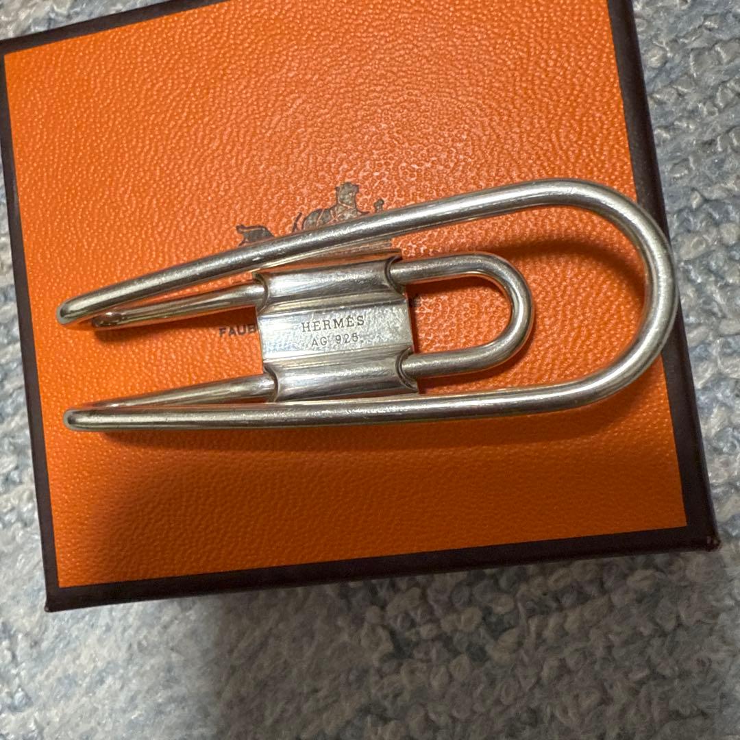 エルメス カデナ シルバー マネークリップ 箱付き
