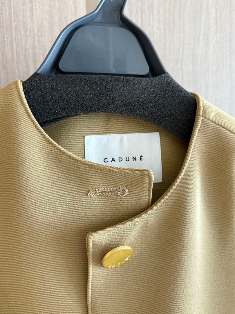 CADUNE ノーカラートレンチ S