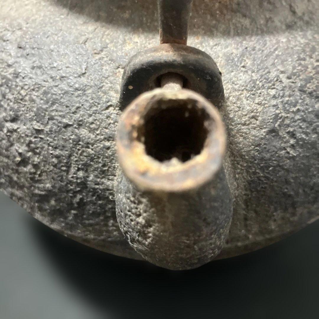 (2-44)龍文堂 鉄瓶 銅製蓋 骨董品