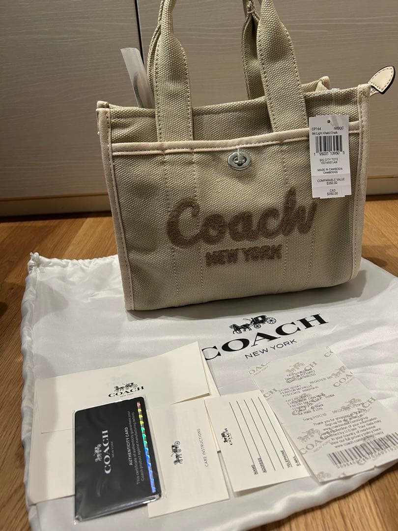 maki　COACH カーゴ トート 26 ダークナチュラルCP164