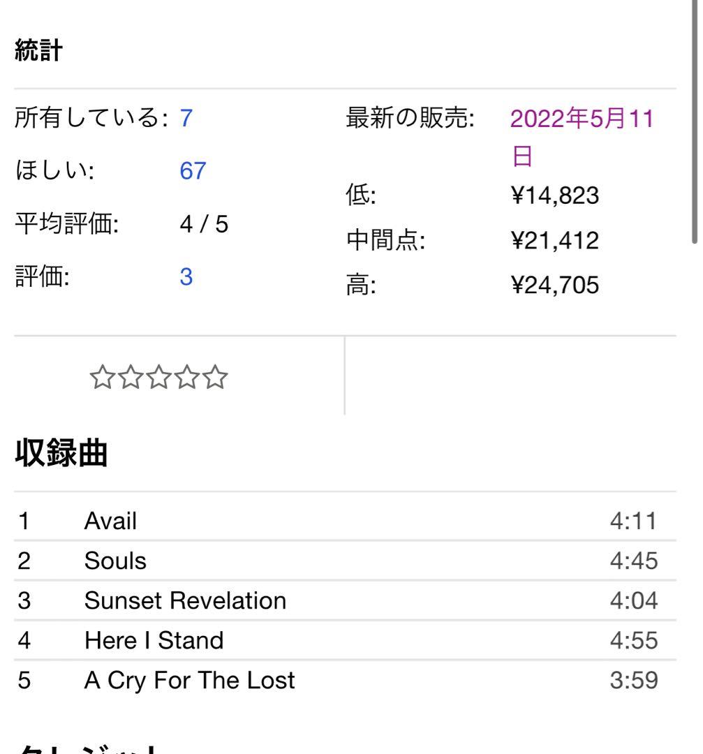 FOR ALL ETERNITY 廃盤CD