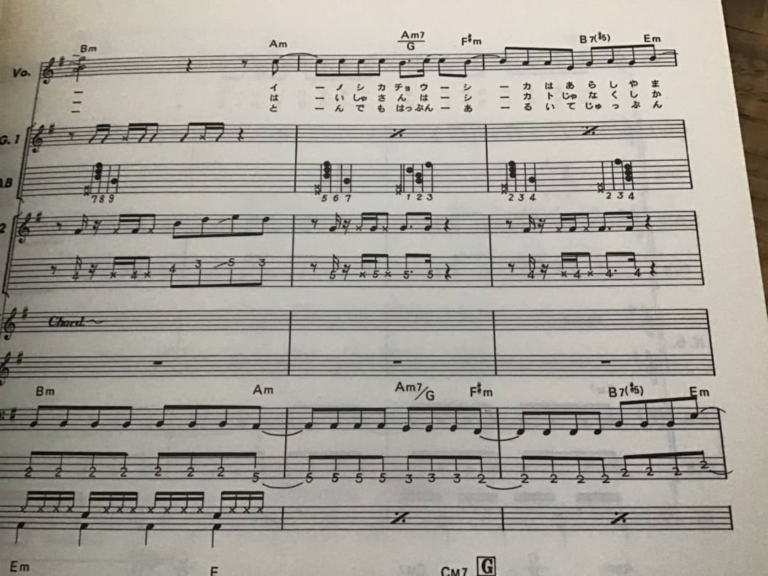 ★楽譜/とんねるずVS爆風スランプ/爆笑ロックだ/タブ譜/バンドスコア