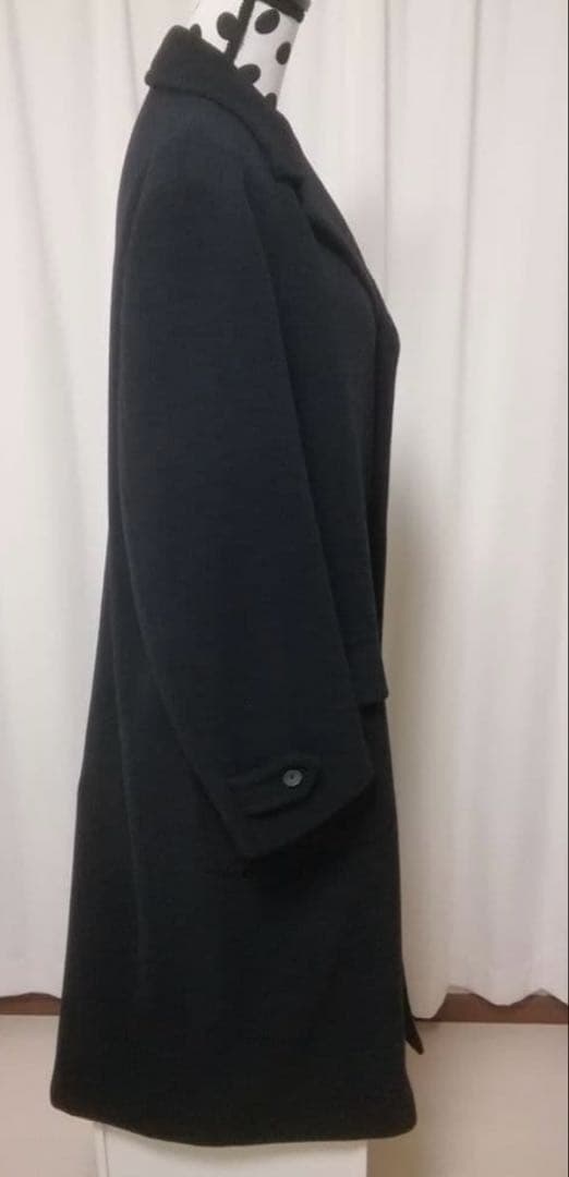 美品 チェスターコート ブラック ヴィンテージ 古着 イタリア製 カシミヤ