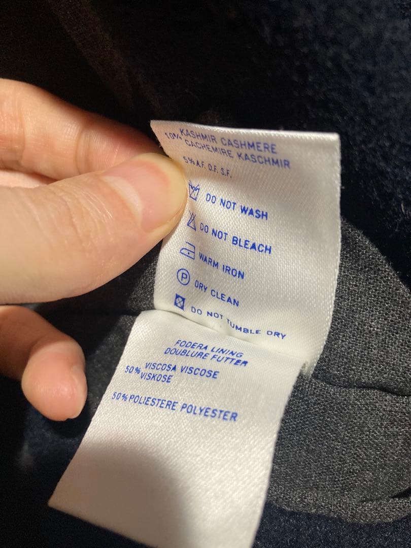 美品 チェスターコート ブラック ヴィンテージ 古着 イタリア製 カシミヤ