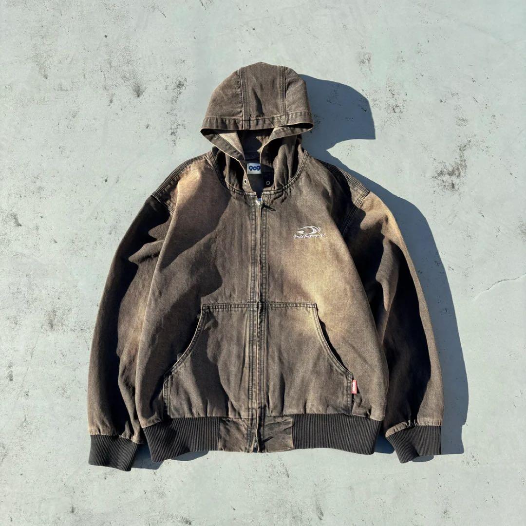 ジャケット・アウター 9090 Heisei Logo Denim Zip Hoodie