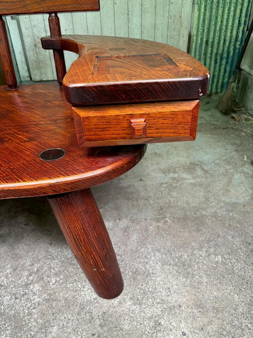 ベンチチェア　工房 我楽堂　無垢材　漆仕上げ　長椅子　民藝　幅190ｃｍ