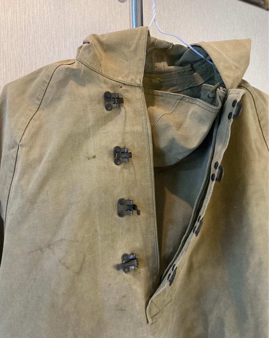 40’s 米軍　デッキレインパーカー メタルボタン　XL 相当　希少　sale