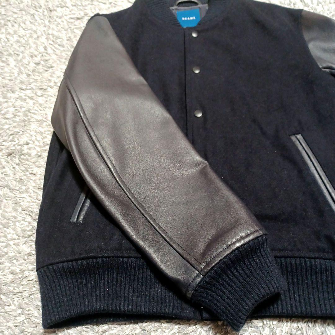 【希少シープスキン】BEAMSスタジャン 濃紺 サイズ M　お買い得