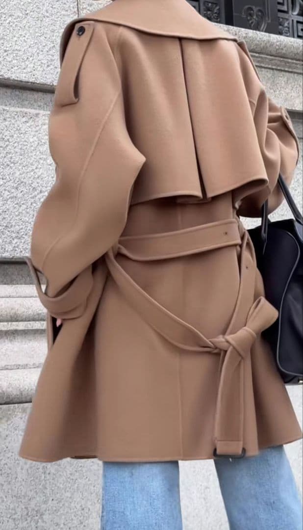 Fです♡アニュアンス リバーミドルトレンチコート　キャメル