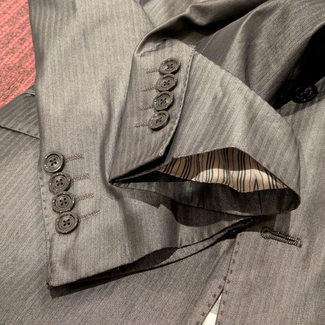 バーバリー ブラックレーベル スーツ セットアップ M/79 グレー光沢