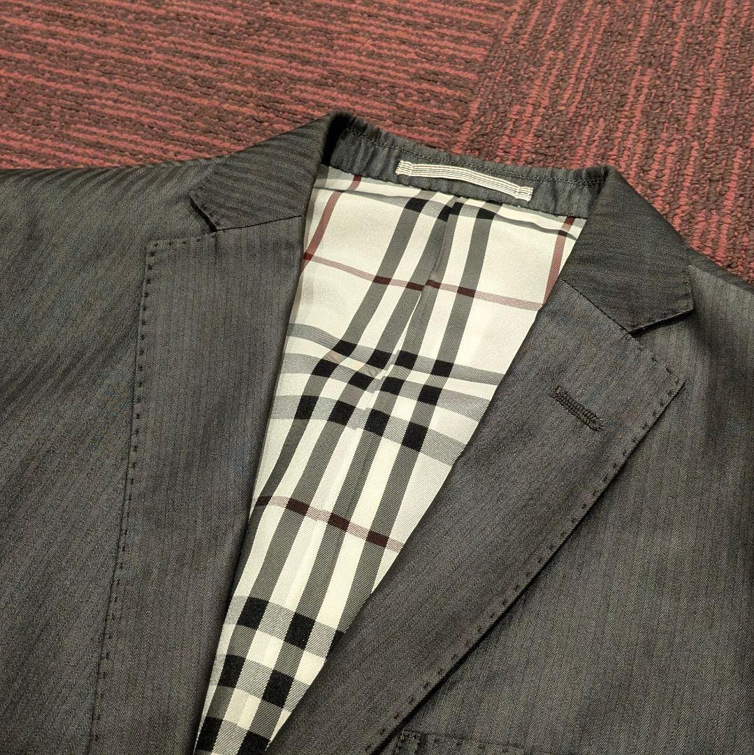 バーバリー ブラックレーベル スーツ セットアップ M/79 グレー光沢