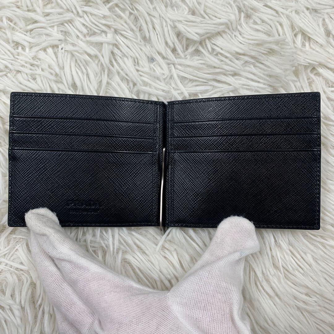 【✨未使用級✨】 プラダ メタルロゴ マネークリップ ブラック