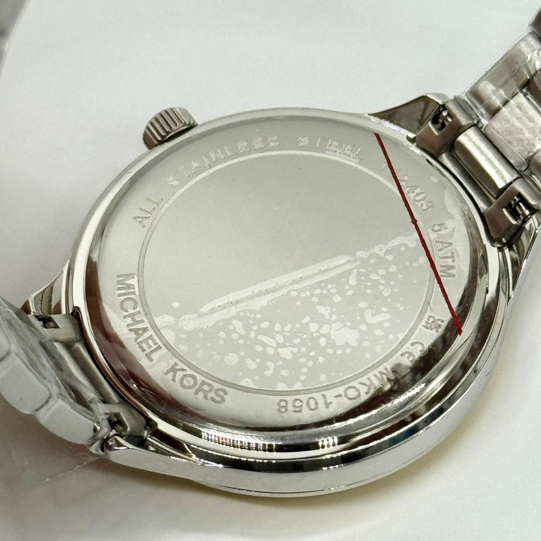 未使用 稼働品 MICHAEL KORS 腕時計 シルバー文字盤 3針 箱付き