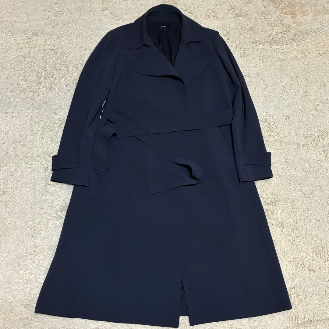 Theory 2024年モデル 現行 紺 ネイビー ベルト付 トレンチコート