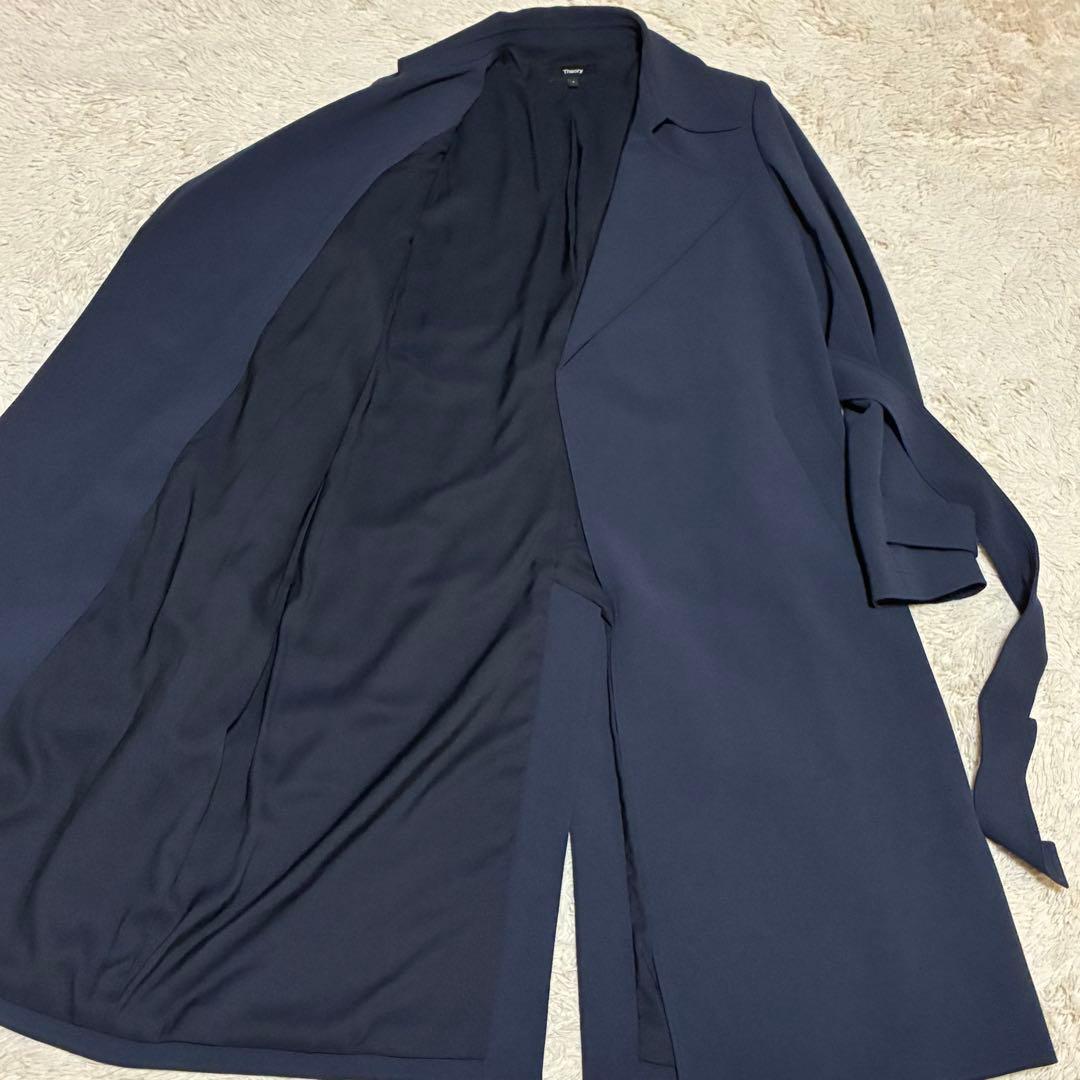 Theory 2024年モデル 現行 紺 ネイビー ベルト付 トレンチコート