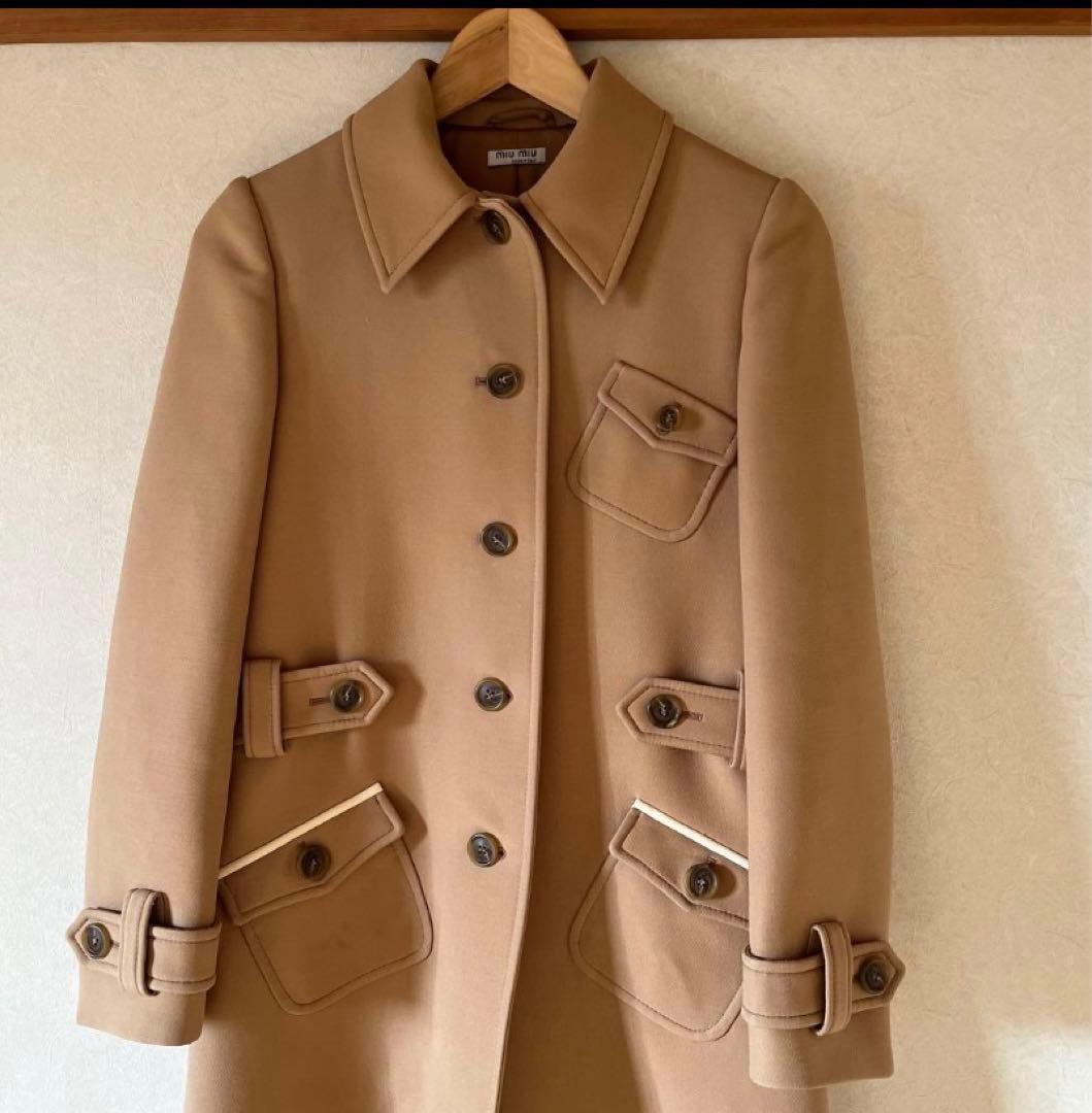★【MIU MIU】キャメル　コート　ミュウミュウ　miu miu
