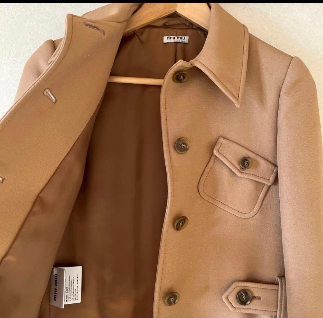★【MIU MIU】キャメル　コート　ミュウミュウ　miu miu