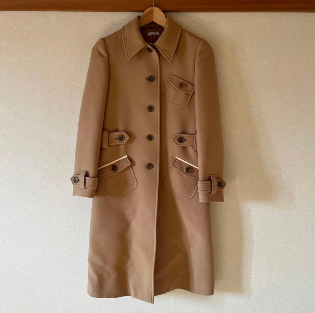 ★【MIU MIU】キャメル　コート　ミュウミュウ　miu miu