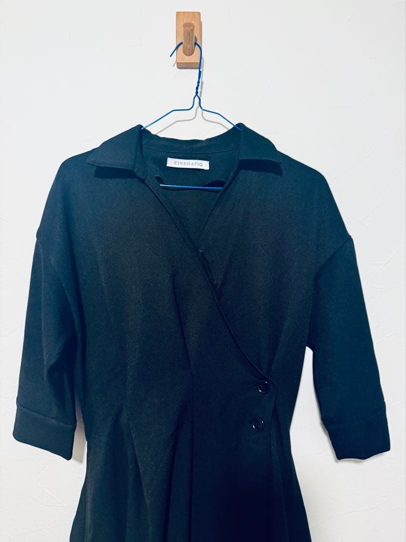 【CINEMATIQ】 フロントオープンシャツワンピース　元鈴木さん S