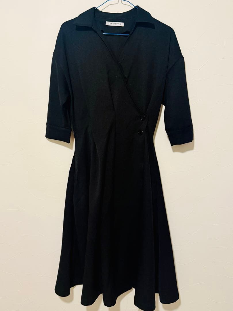 【CINEMATIQ】 フロントオープンシャツワンピース　元鈴木さん S