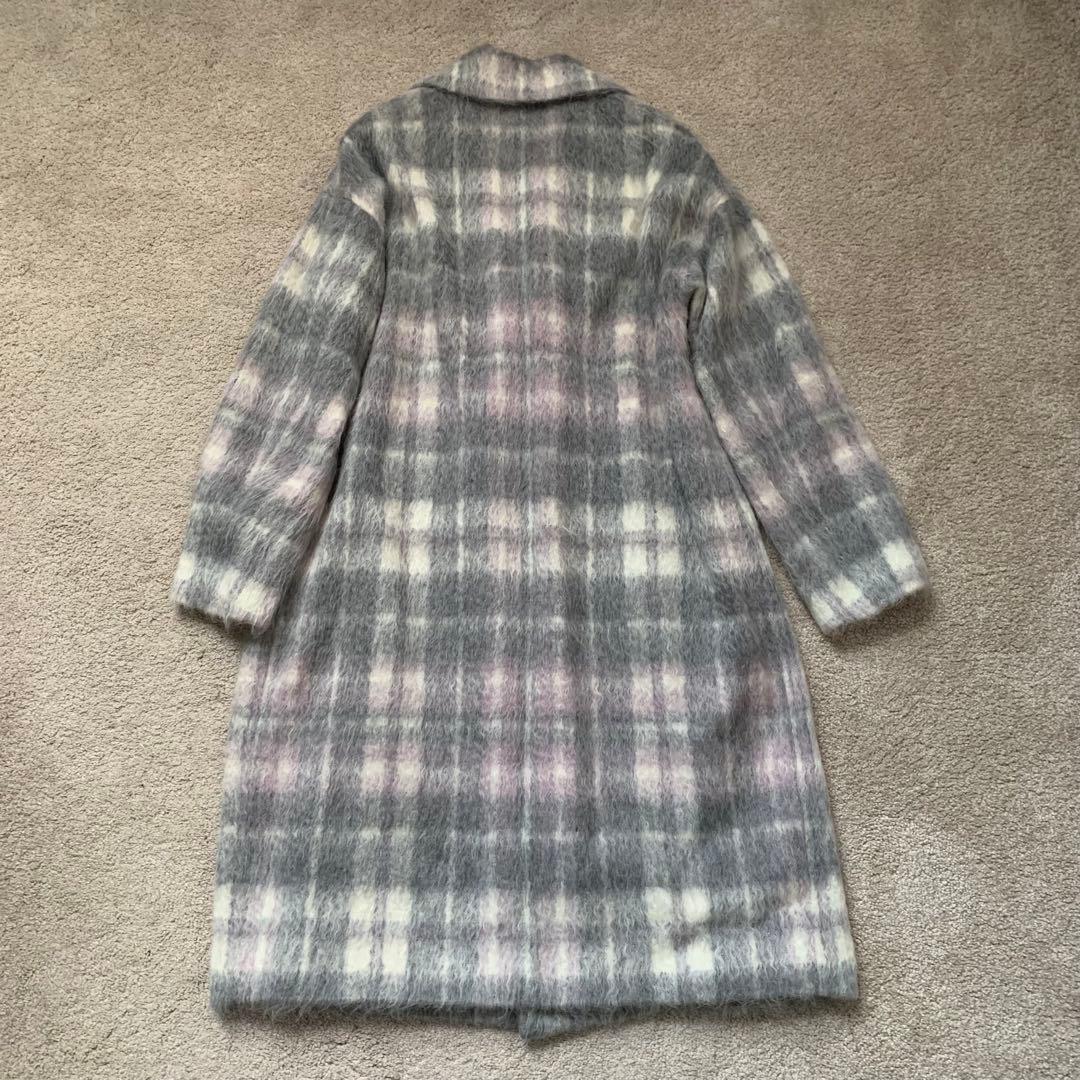 かきりか☆ 　ダーマコレクション　ロングコート　チェック　アルパカ