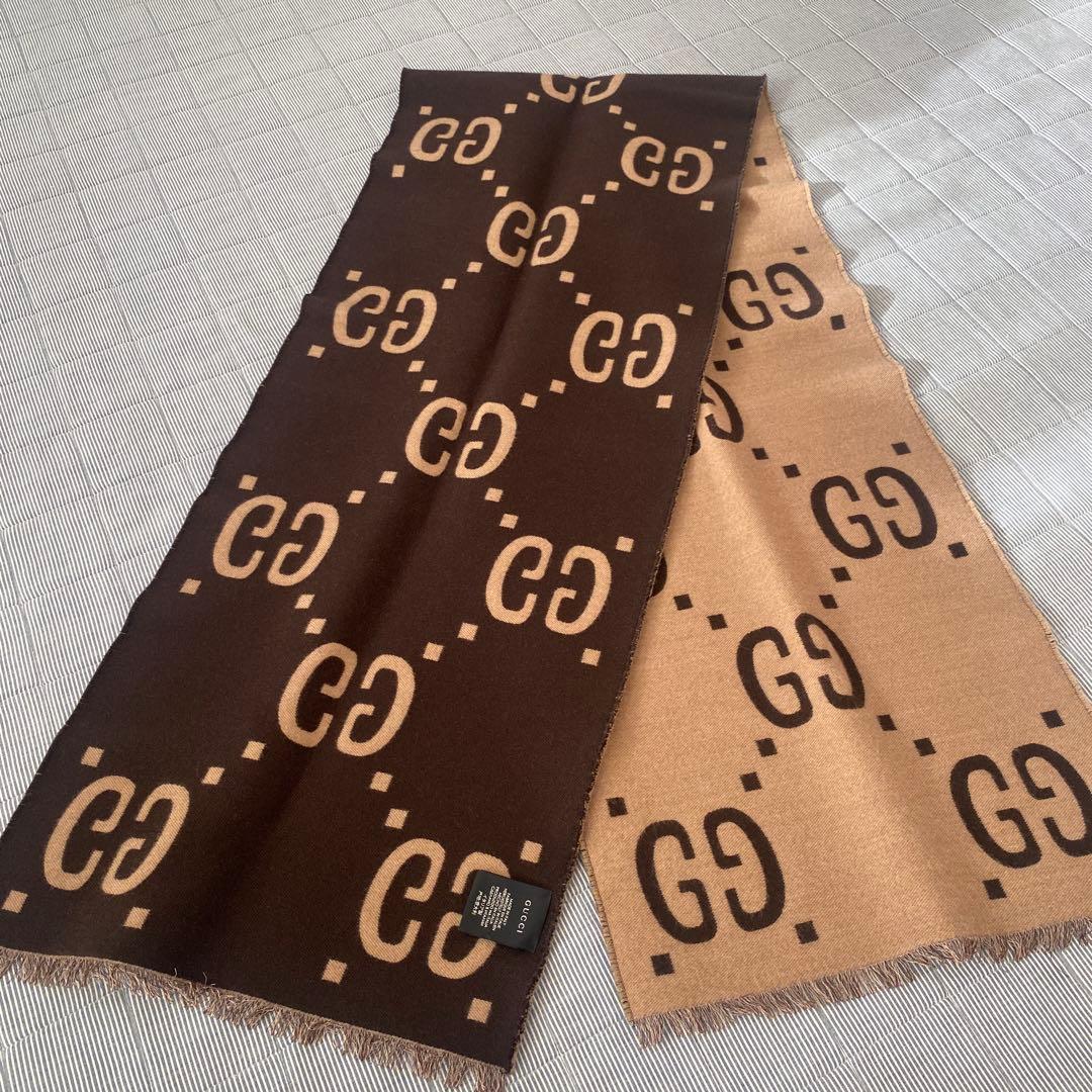 グッチGUCCI マフラー　人気茶色