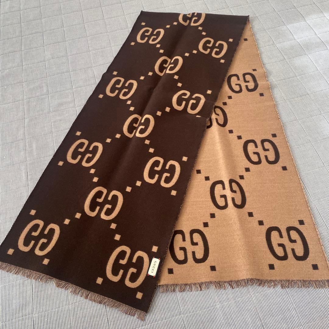 グッチGUCCI マフラー　人気茶色