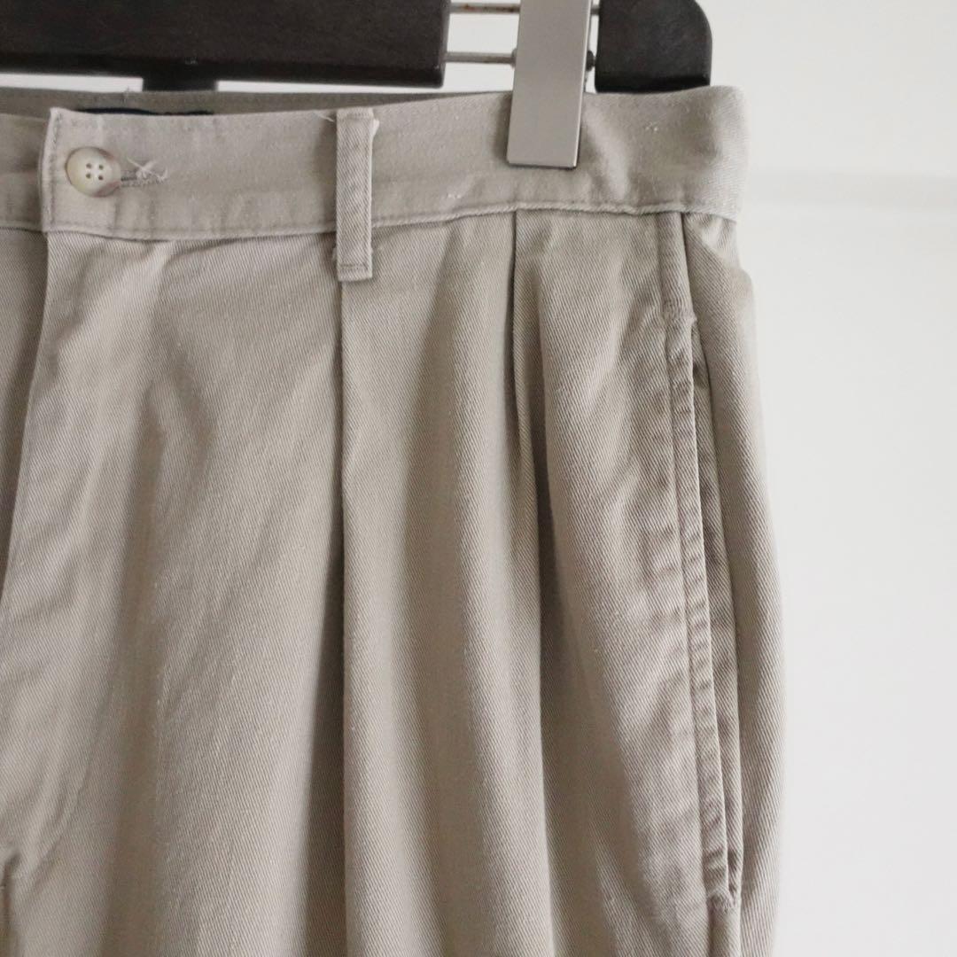 【USA製】Polo RalphLauren ポロチノ　2タックワイドチノパンツ