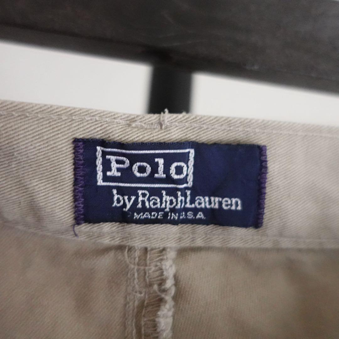 【USA製】Polo RalphLauren ポロチノ　2タックワイドチノパンツ