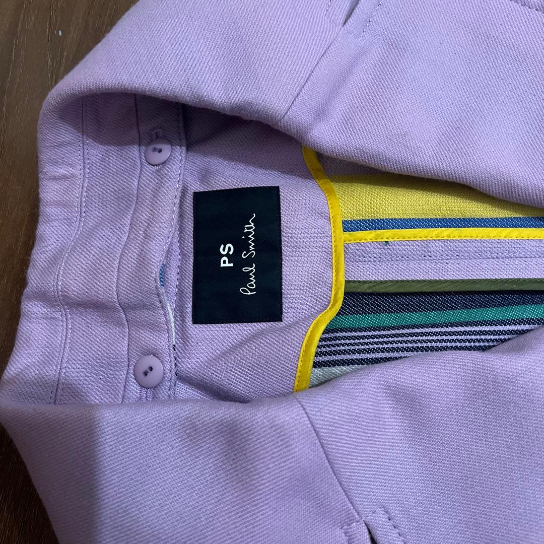 美品✨　ポールスミス　コート　ノーカラー　2way 44L 紫