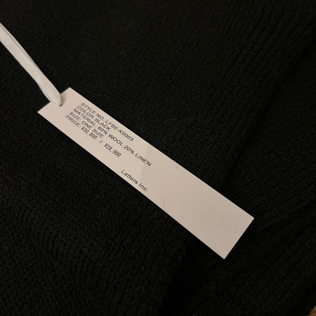 コグマ The letters 5G フーディフリンジスカーフ BK