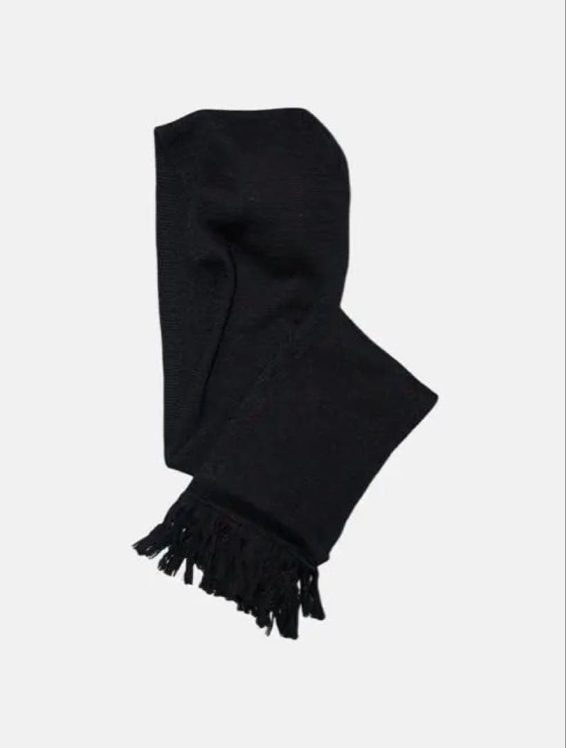 コグマ The letters 5G フーディフリンジスカーフ BK