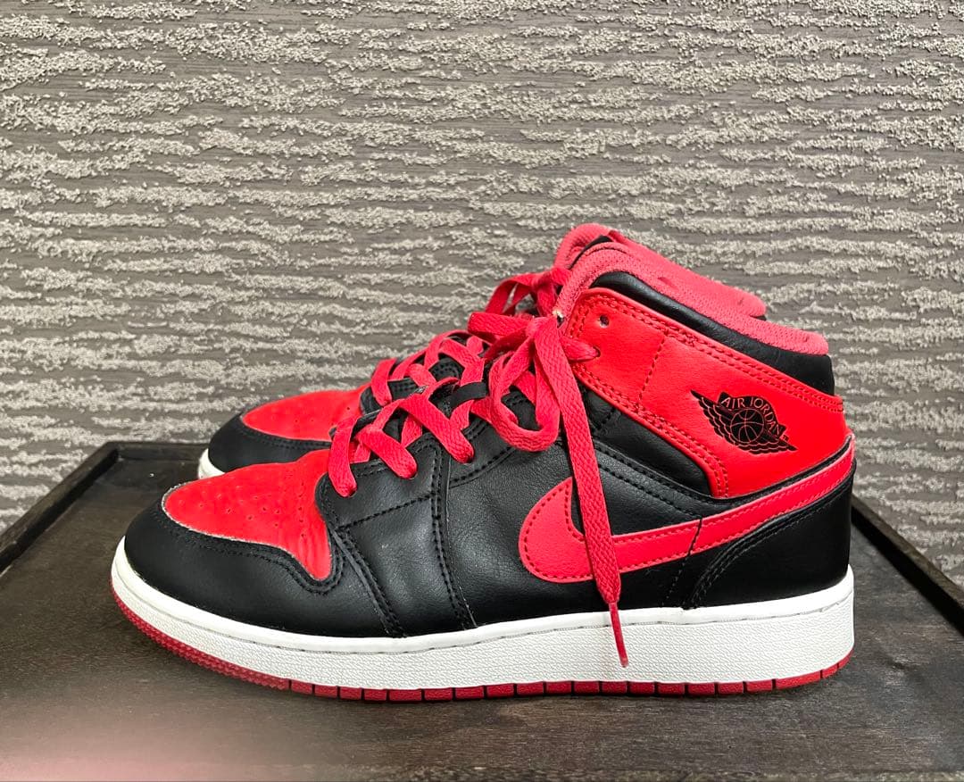 NIKEエアジョーダン 赤黒 ハイカット シューズ⭐︎プロのメンテナンス済み