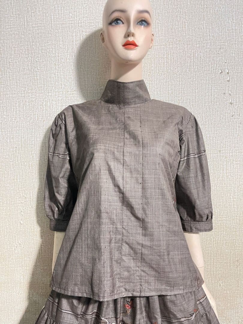 着物リメイクセットアップ　大島紬　Mサイズ 1月上旬から〜発送