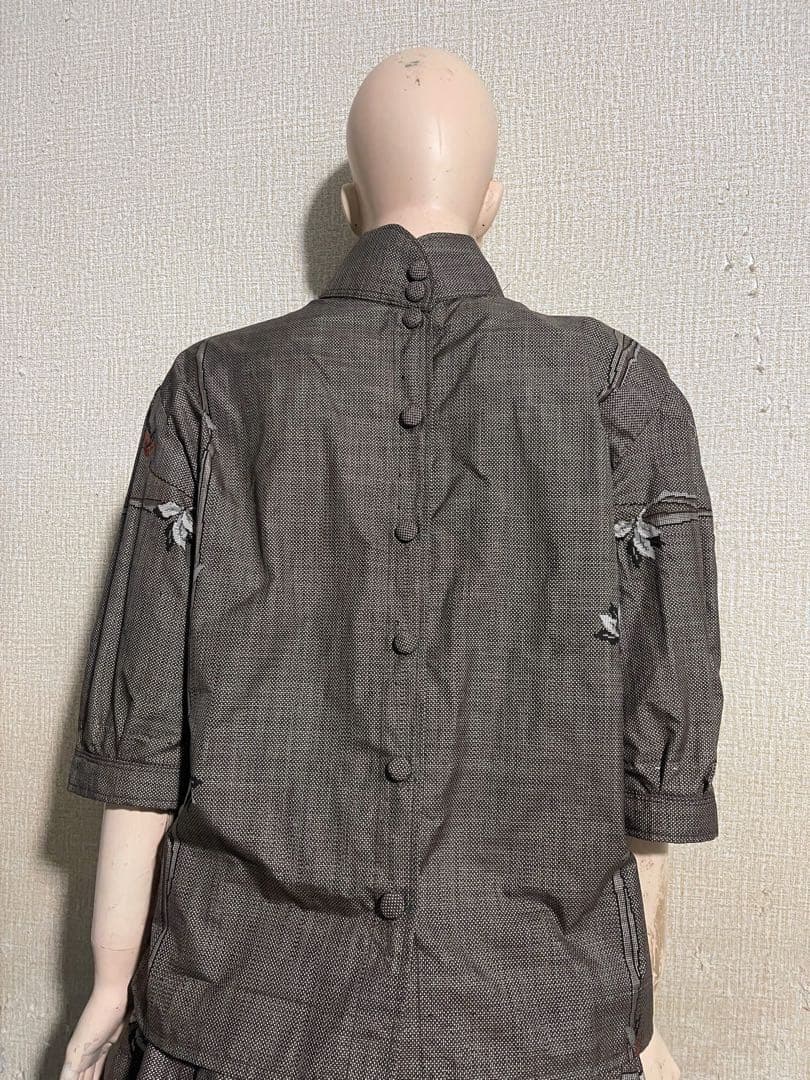 着物リメイクセットアップ　大島紬　Mサイズ 1月上旬から〜発送