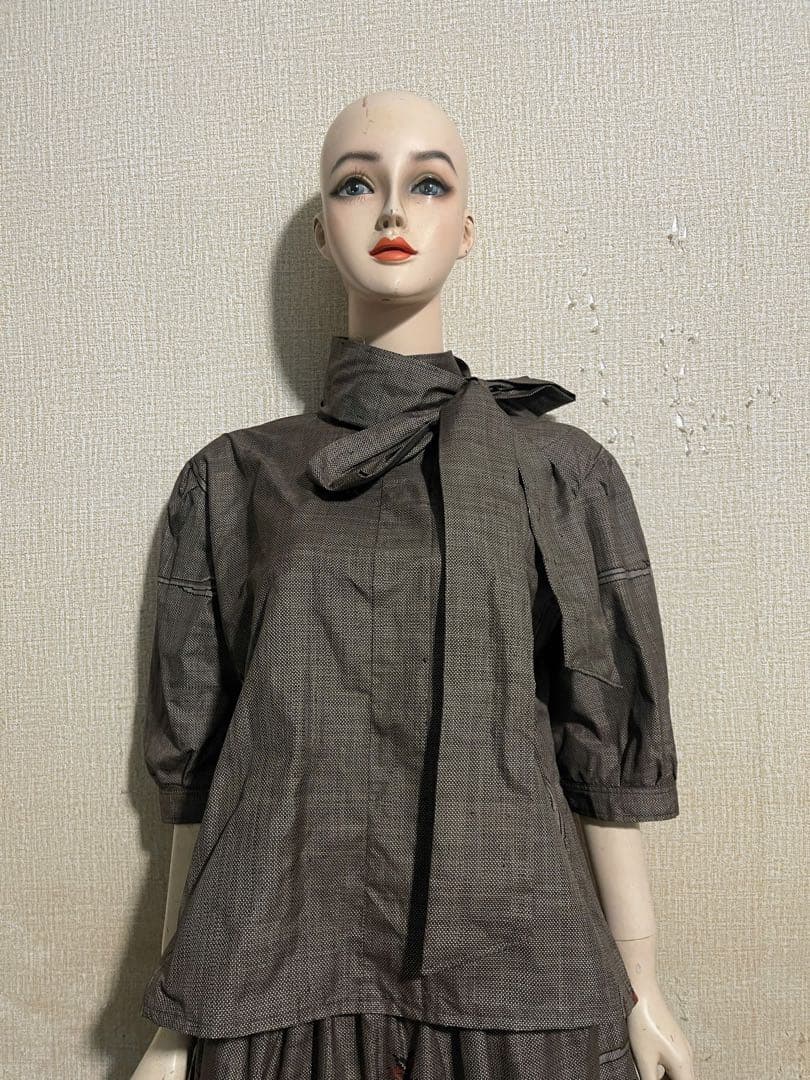 着物リメイクセットアップ　大島紬　Mサイズ 1月上旬から〜発送