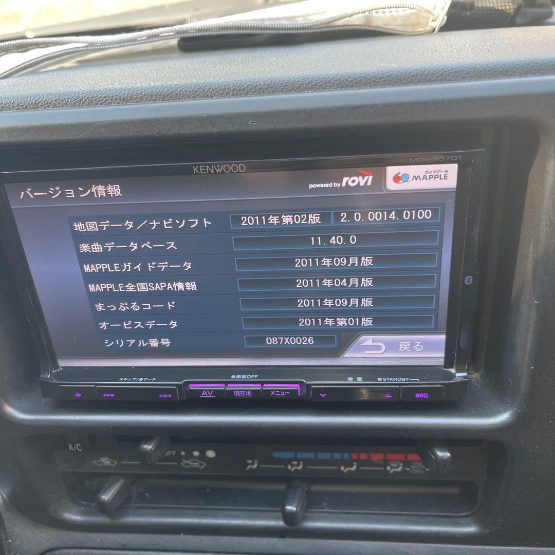 KENWOOD MDV-737DT カーナビ 配線全て有り　Bluetooth