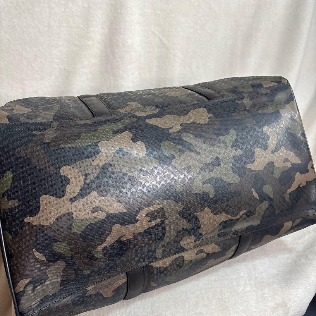 【希少】COACH コーチ 大容量 ボストン ショルダー紐　欠品　カモフラ 迷彩