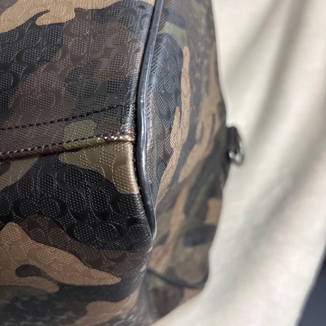 【希少】COACH コーチ 大容量 ボストン ショルダー紐　欠品　カモフラ 迷彩