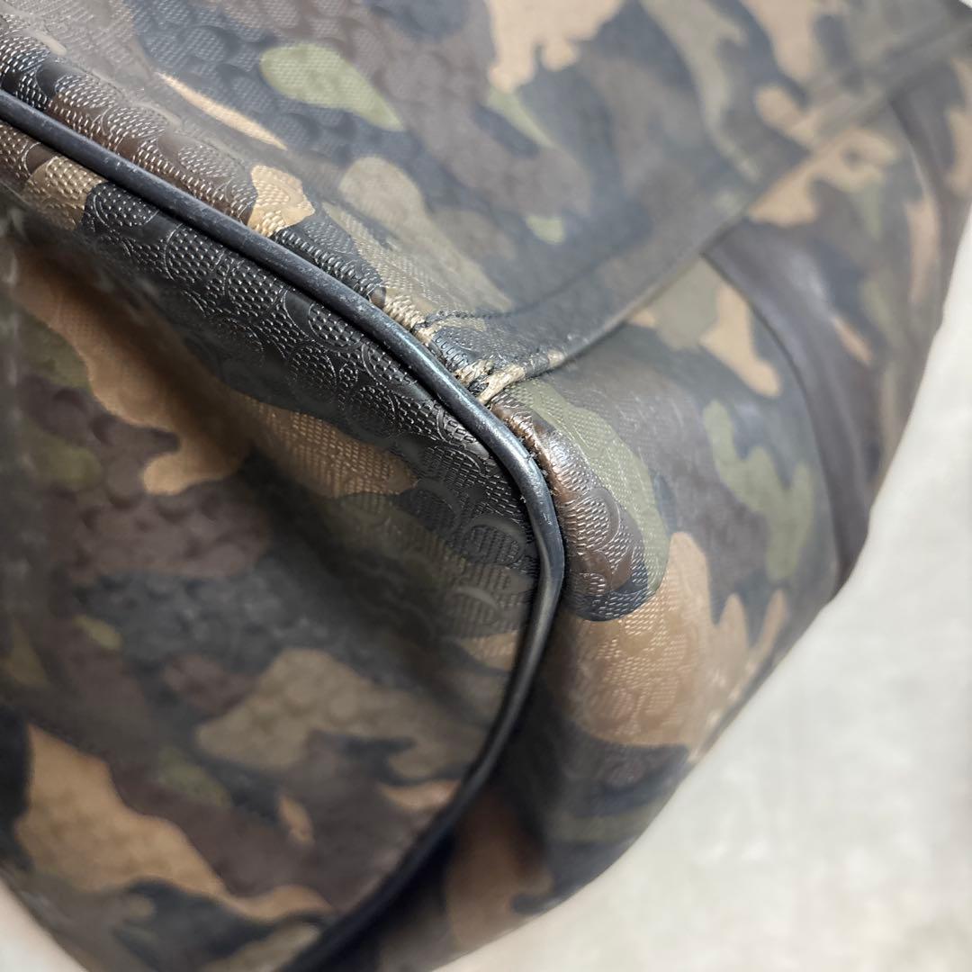 【希少】COACH コーチ 大容量 ボストン ショルダー紐　欠品　カモフラ 迷彩