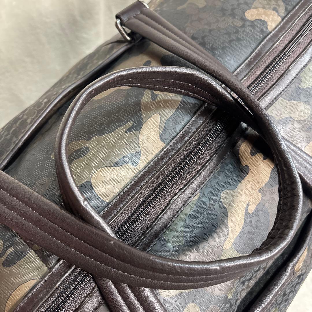 【希少】COACH コーチ 大容量 ボストン ショルダー紐　欠品　カモフラ 迷彩