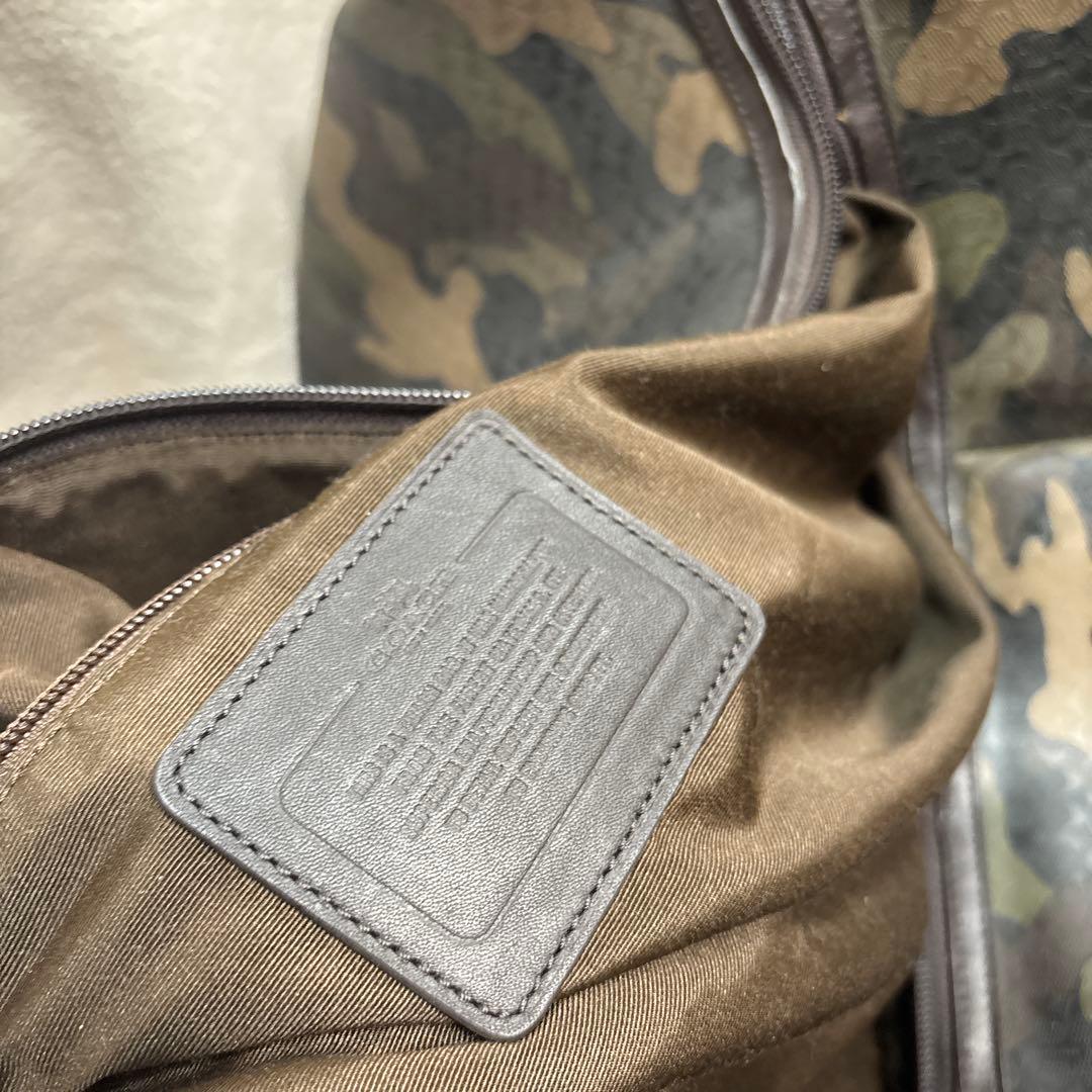 【希少】COACH コーチ 大容量 ボストン ショルダー紐　欠品　カモフラ 迷彩