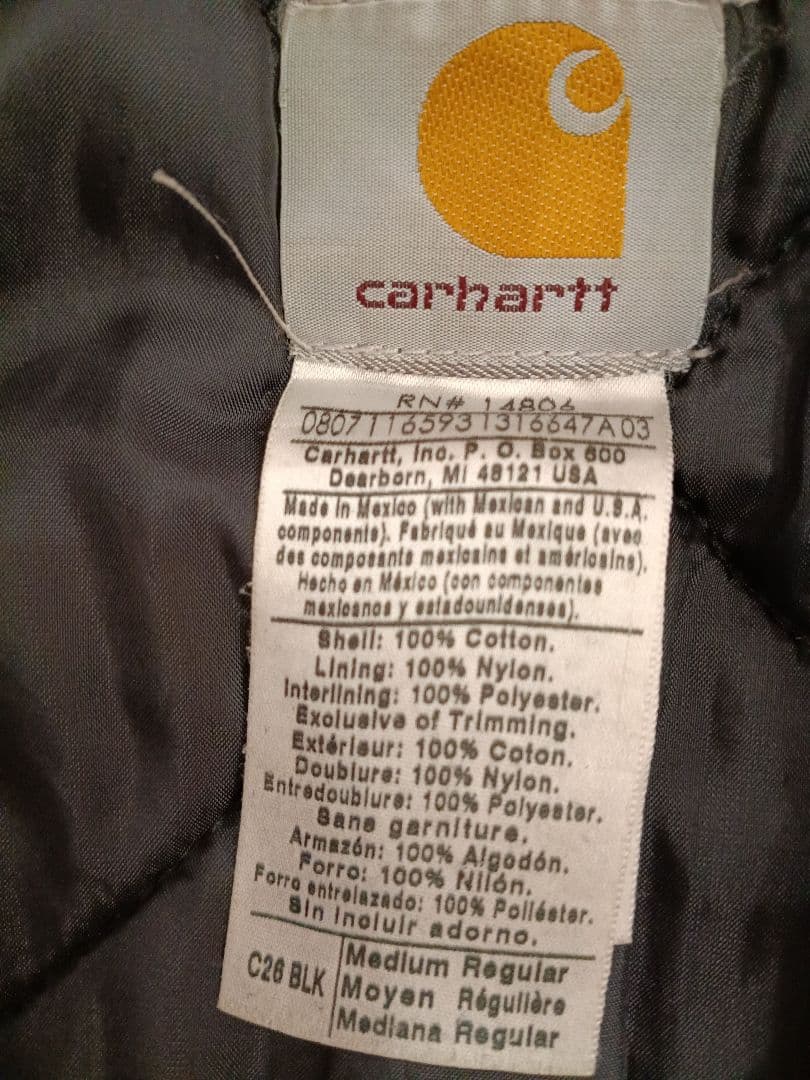 Carhartt　トラディショナルコート　企業ロゴ