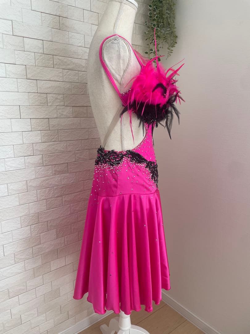 社交ダンス【TAKADANCE】ラテンドレス　タカダンドレス　ピンク