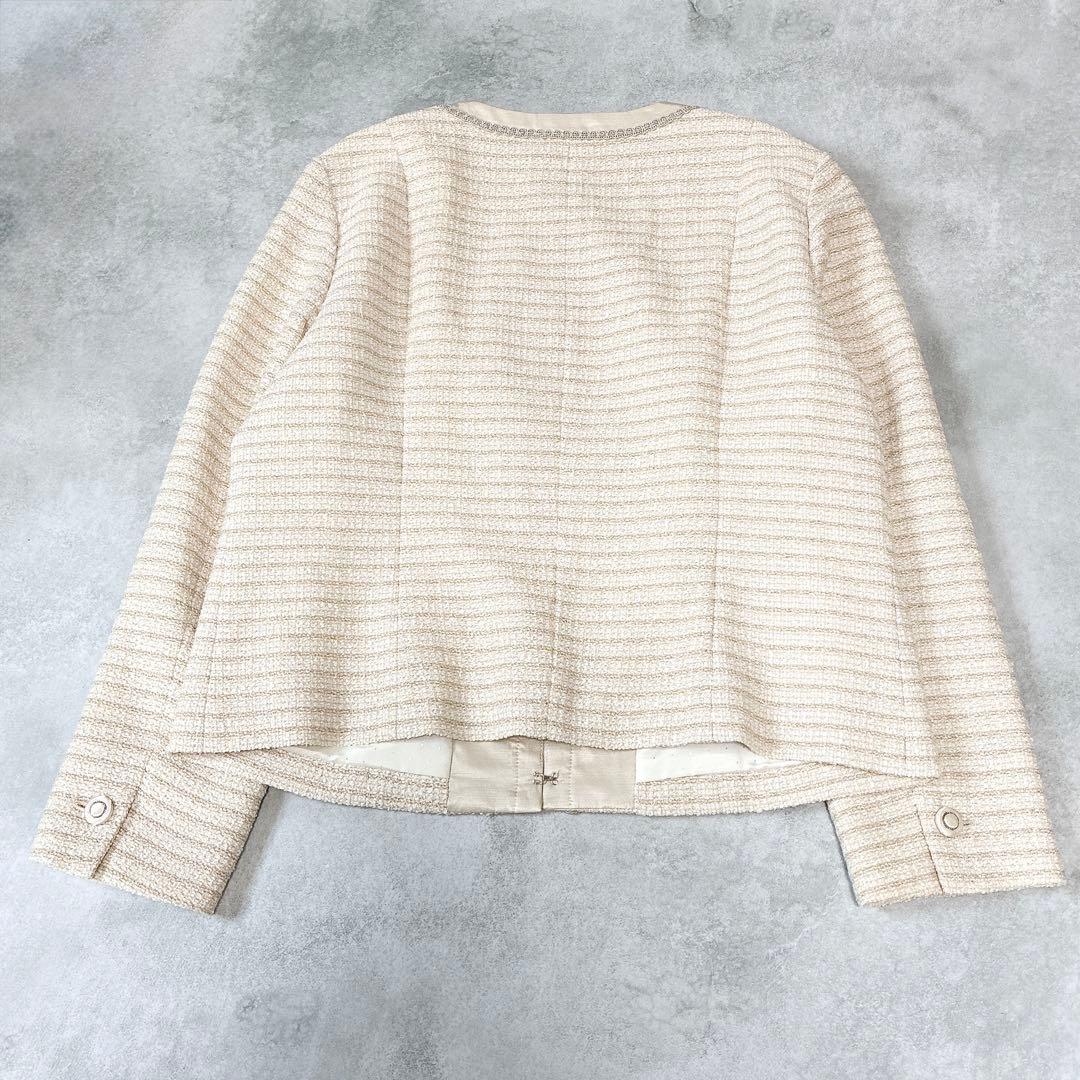 大きいサイズ♡ 23区　ノーカラー　ツイードジャケット　入学式　セレモニー　44